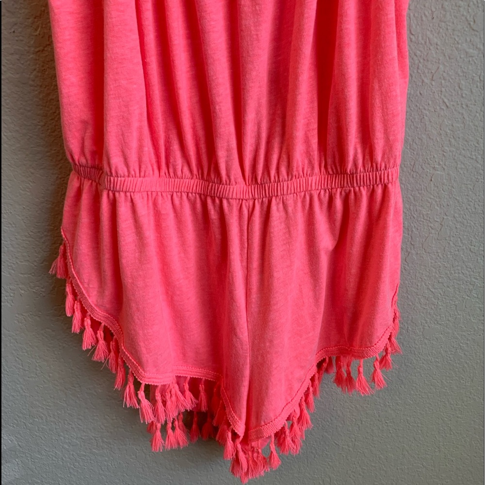 SOLD Swim Cover-Up Tassle Romper medium - Picture 6 of 12